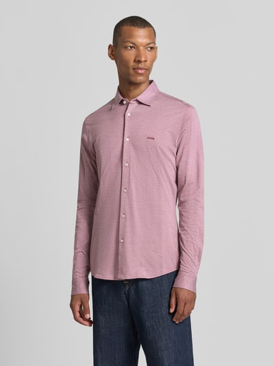 BOSS Orange Slim fit vrijetijdsoverhemd van pure katoen model 'Mysoft_2' Bordeaux - 4
