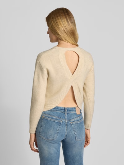 SUNCOO PARIS Strickpullover mit Rundhalsausschnitt Modell 'PLAMEDI' Ecru 5