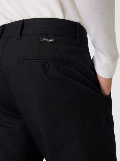 ALBERTO Slim fit chino met steekzakken opzij, model 'Ceramica' Zwart - 3