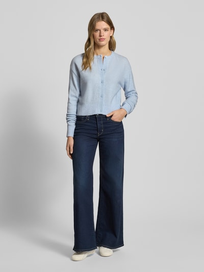JJXX Regular fit gebreid jack met wol Model 'NATALIE' Lichtblauw - 1