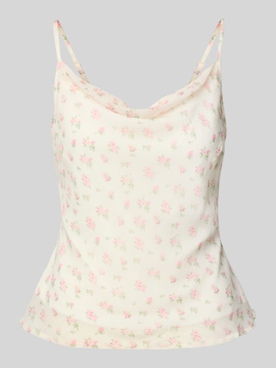 Vero Moda Regular Fit Trägertop mit Allover-Muster Modell 'SMILLA' Offwhite 2