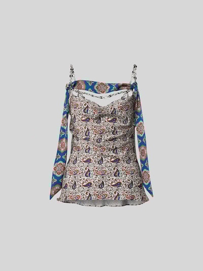 Rabanne Top mit Ketten-Detail Ecru 2