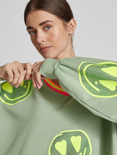 miss goodlife Oversized Sweatshirt mit Ballonärmeln Gruen 3