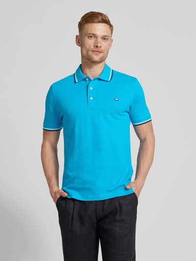 Christian Berg Men Poloshirt met labeldetail Turquoise - 4