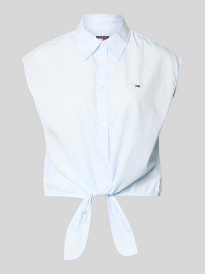 Tommy Jeans Regular Fit Hemdbluse aus reiner Baumwolle Hellblau 2