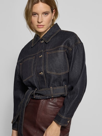 HUGO Oversized Jeansjacke aus Baumwoll-Mix Modell 'GALATA' Dunkelblau 3