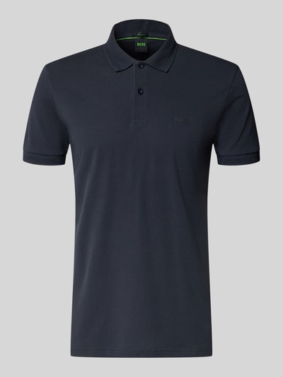 BOSS Green Koszulka polo o kroju regular fit z czystej bawełny model 'PIO 1' Granatowy 2