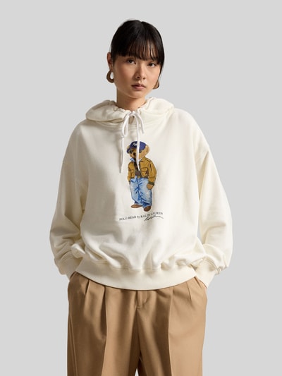 Polo Ralph Lauren Comfort Fit Hoodie aus Baumwoll-Mix Offwhite 4