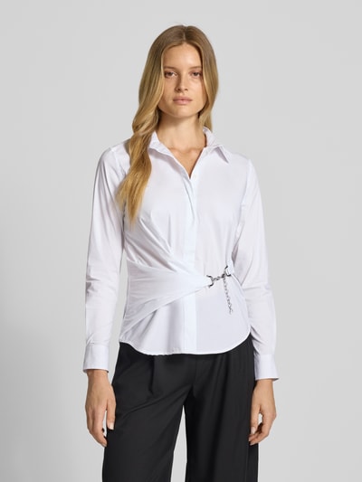 Lauren Ralph Lauren Regular Fit Hemdbluse mit Ketten-Detail Modell 'Coniah' Weiss 4