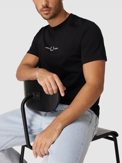 Fred Perry T-Shirt mit Logo-Stitching Black 3