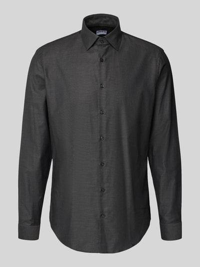 Jake*s Slim Fit Business-Hemd mit Kentkragen Anthrazit 2