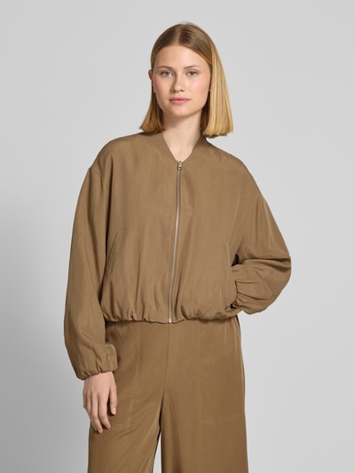 Marc O'Polo Regular Fit Blouson aus Lyocell-Leinen-Mix Camel 4