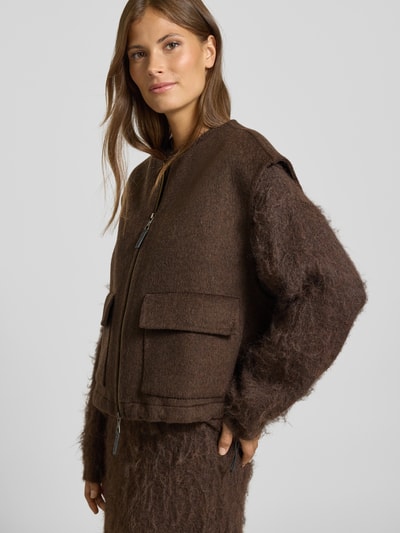 MOS MOSH Gilet met ritssluiting Chocoladebruin - 3