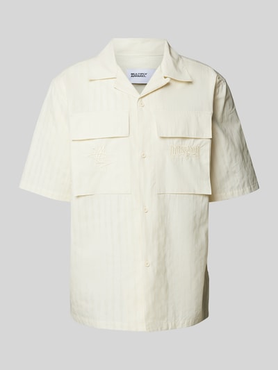 Multiply Apparel Oversized Freizeithemd mit Brusttaschen Offwhite 2