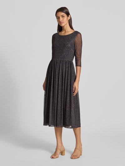 ROBE LÉGÈRE Midikleid mit Rundhalsausschnitt Marine 1