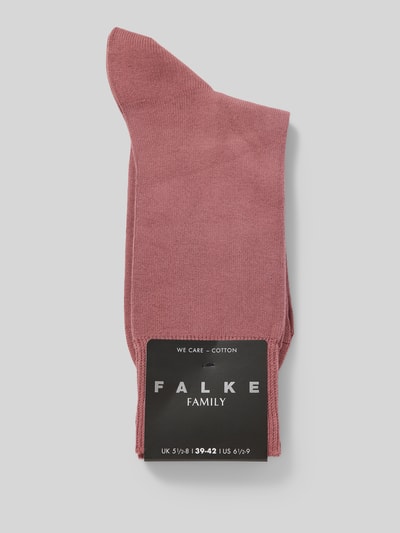 Falke Socken mit Label-Detail Modell 'Family' Bordeaux Melange 3