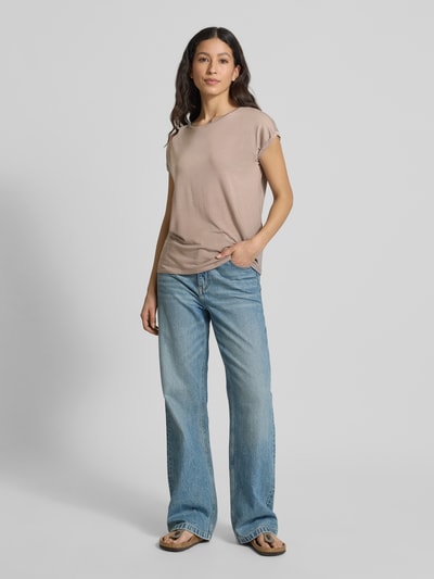 Vero Moda Loose Fit T-Shirt aus Lyocell-Mix Modell 'AVA' Sand 1