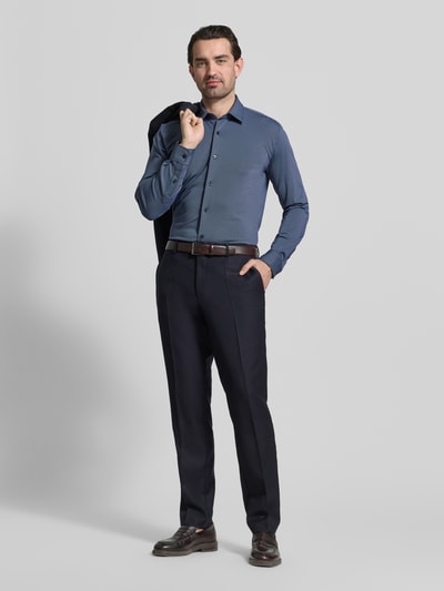 BOSS Krój slim fit koszula casual z mieszanki bawełny model 'P-ROAN-K-F-261' Niebieski 1