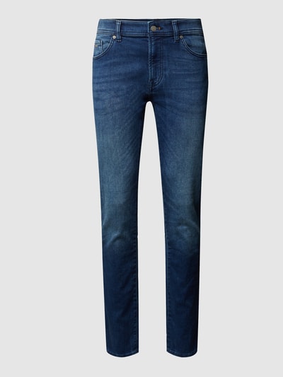 BOSS Orange Regular Fit Jeans mit Stretch-Anteil Modell 'Maine' Blau 2