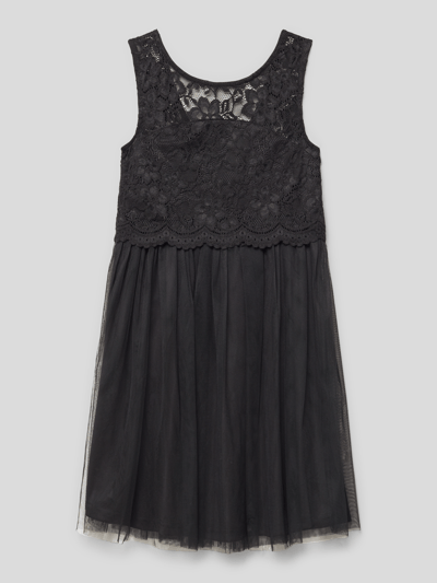 Happy Girls Kleid mit Spitzenbesatz Schwarz 1