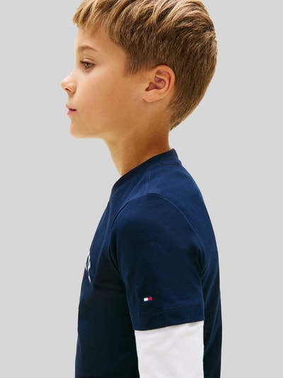 Tommy Hilfiger Kids Regular Fit T-Shirt aus reiner Baumwolle Marine 3