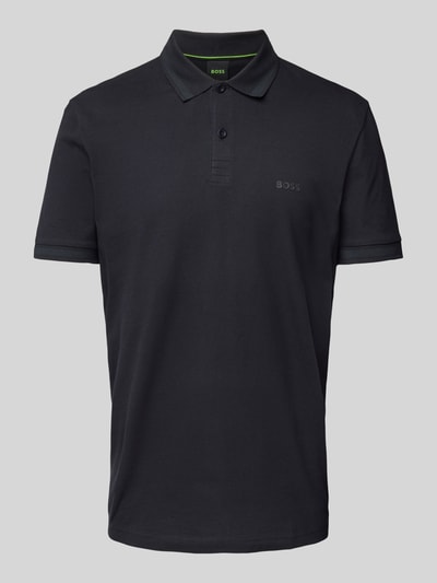 BOSS Green Poloshirt mit Label-Detail Dunkelblau 2