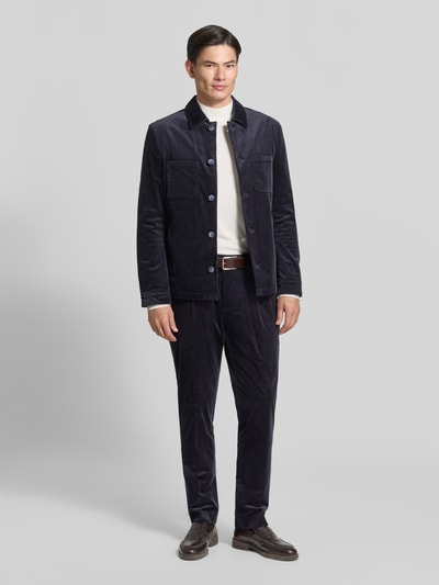 MCNEAL Slim Fit Hemdjacke aus Cord Marine 1