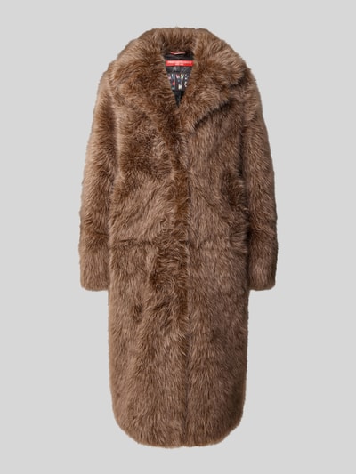 Frieda & Freddies Teddyjas met volumineuze teddybontlook Middenbruin - 1