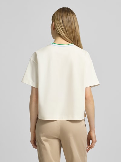 Marc Cain Relaxed Fit T-Shirt mit Motiv-Applikation Offwhite 5