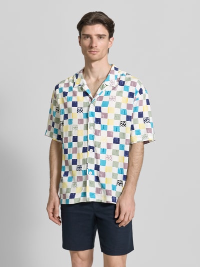 HUGO Relaxed Fit Freizeithemd aus reiner Viskose Modell 'BEACH' Royal 4