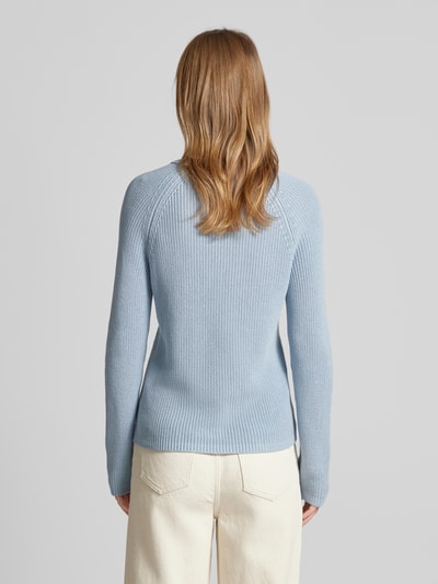 BOSS Orange Strickpullover mit U-Boot-Ausschnitt Modell 'Fardin' Hellblau 5