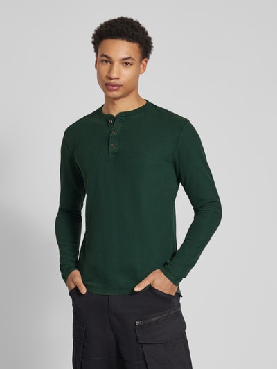 Superdry Longsleeve mit Serafino-Ausschnitt Dunkelgruen 4