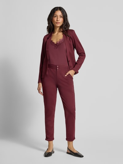 FREE/QUENT Top met kant Bordeaux - 1