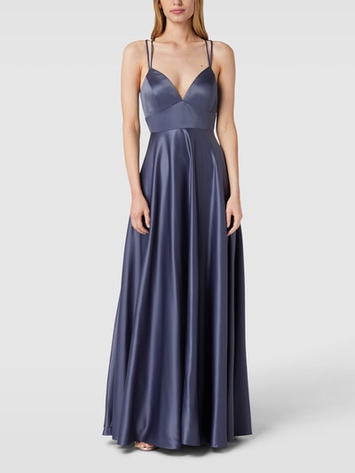 Jake*s Cocktail Abendkleid mit gelegten Falten Rauchblau 1