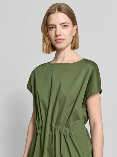 Christian Berg Woman Selection Midikleid mit Rundhalsausschnitt und Drapierungen Oliv 3