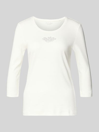 Christian Berg Woman Bluzka z długim rękawem zdobiona kamieniami Złamany biały 2