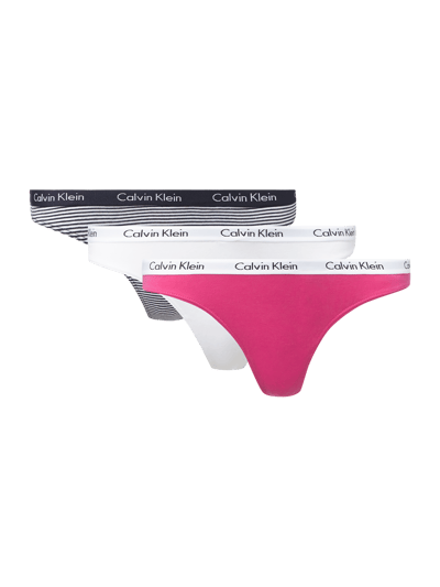 Calvin Klein Underwear String im 3er-Pack mit Logo Koralle 1