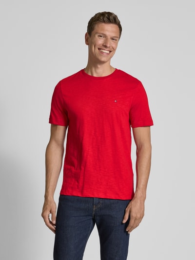 Tommy Hilfiger Regular fit T-shirt van puur katoen Rood - 4