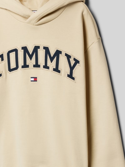 Tommy Hilfiger Teens Bluza z kapturem z wyhaftowanym logo Beżowy 2