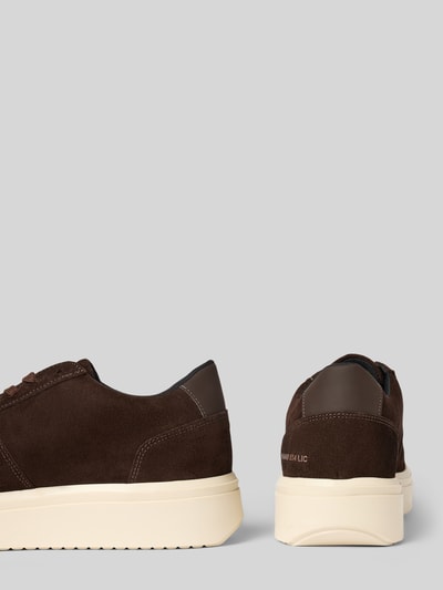 Steve Madden Ledersneaker mit Label-Schriftzug Modell 'FLYNN' Dunkelbraun 2