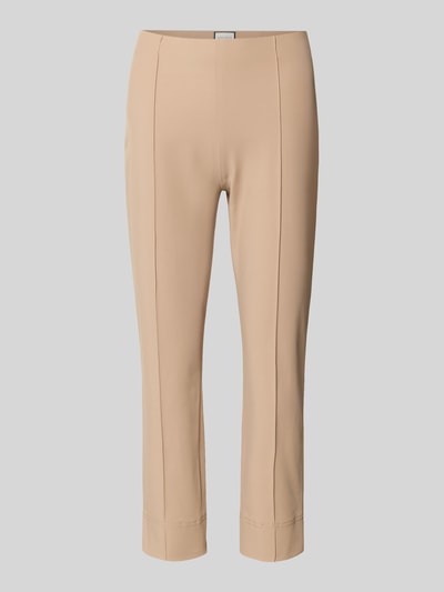 Productfoto, Caprihos met lengtenaden model 'CAPRI' van SEDUCTIVE, materiaal-mix met katoen, regular fit, beige, glad oppervlak.