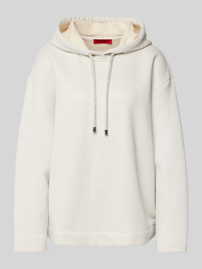 MAX&Co. Hoodie mit überschnittenen Schultern Modell 'FIORIRE' Silber 2