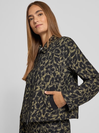 Marc Cain Regular Fit Blazer mit Reißverschluss Khaki 3