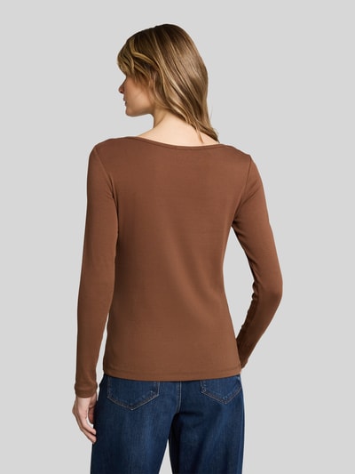 Tom Tailor Langarmshirt mit U-Boot-Ausschnitt Camel 5