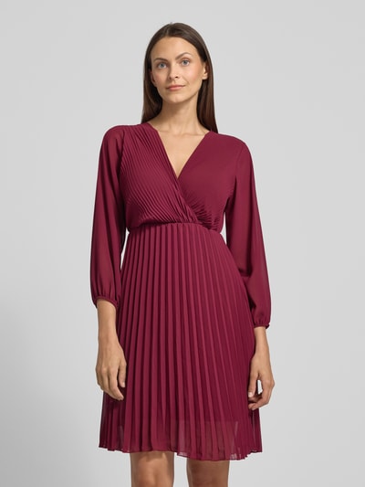 ZABAIONE Knielanges Kleid mit Plisseefalten Modell 'Im44sa' Bordeaux 4