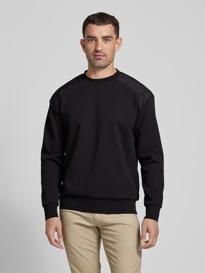 CK Calvin Klein Sweatshirt mit Label-Detail Modell 'MIX MEDIA' Black 4