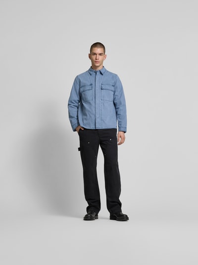 Wood Wood Regular Fit Freizeithemd mit Brusttasche Blau 1