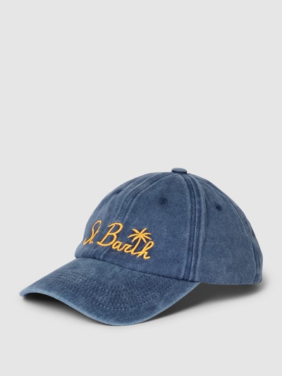 MC2 Saint Barth Basecap mit Motiv-Stitching Modell 'DAVIS' Blau 1