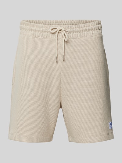 Hugo Blue Regular Fit Sweatshorts mit Label-Patch Modell 'Nuwafflo' Offwhite 2