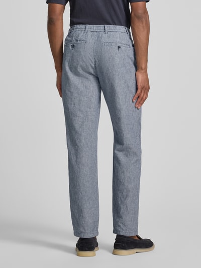 Lindbergh Stoffhose mit Leinen-Anteil und seitlichen Eingrifftaschen Blau 5